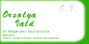 orsolya vald business card